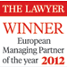 The Lawyer 2012 European Managing Partner of the Year